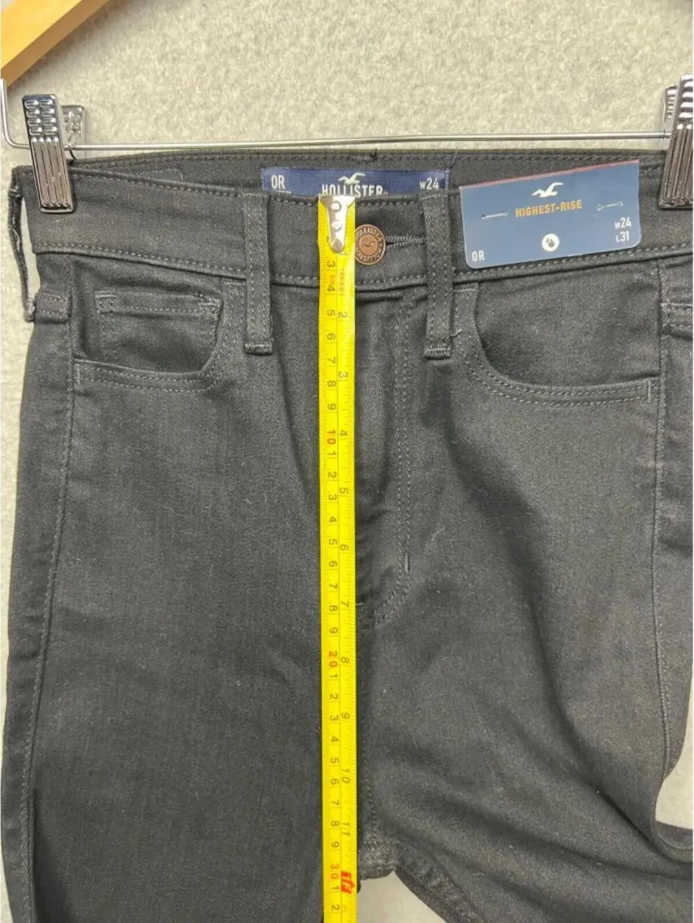 Hollister Denim Jeans Womens 0R 24W / 31L Highest Rise Black Flare Leg Causal